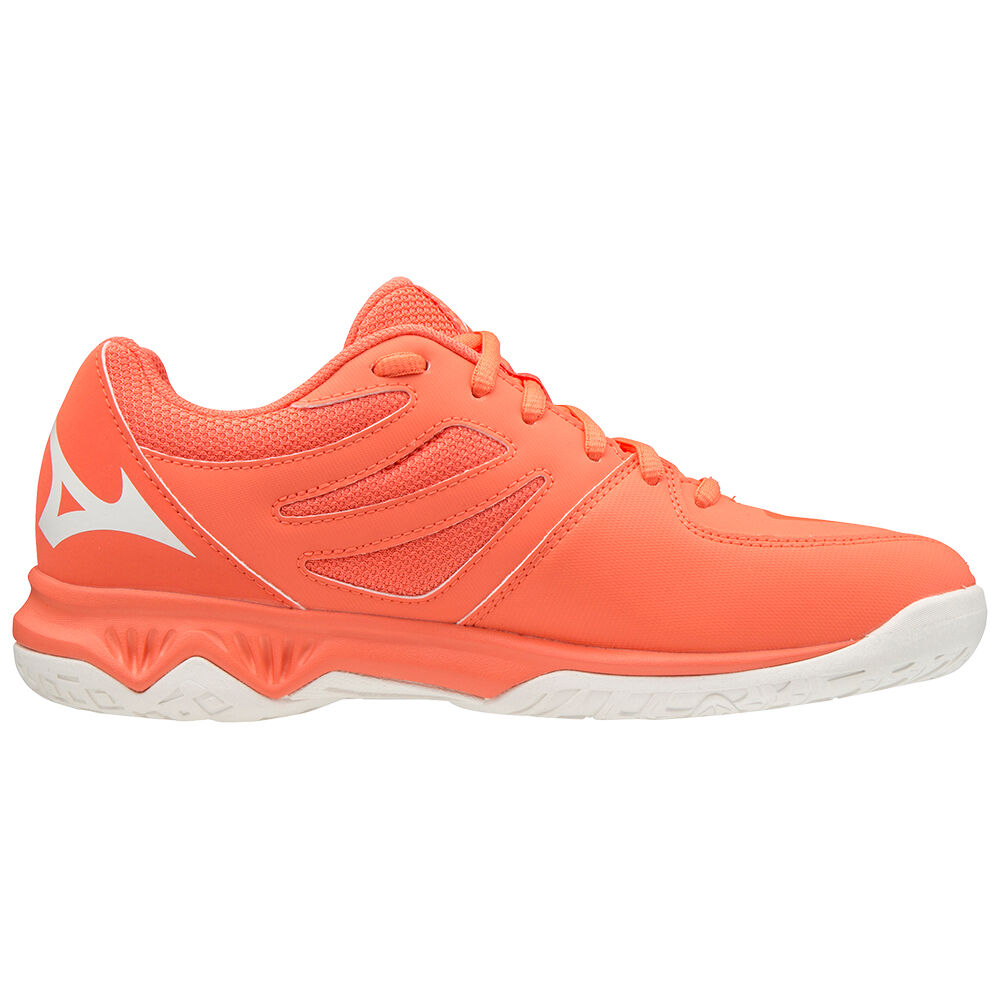 Sapatilhas Voleibol Mizuno Thunder Blade 2 - Mulher - Coral/Branco - LWDTY1086